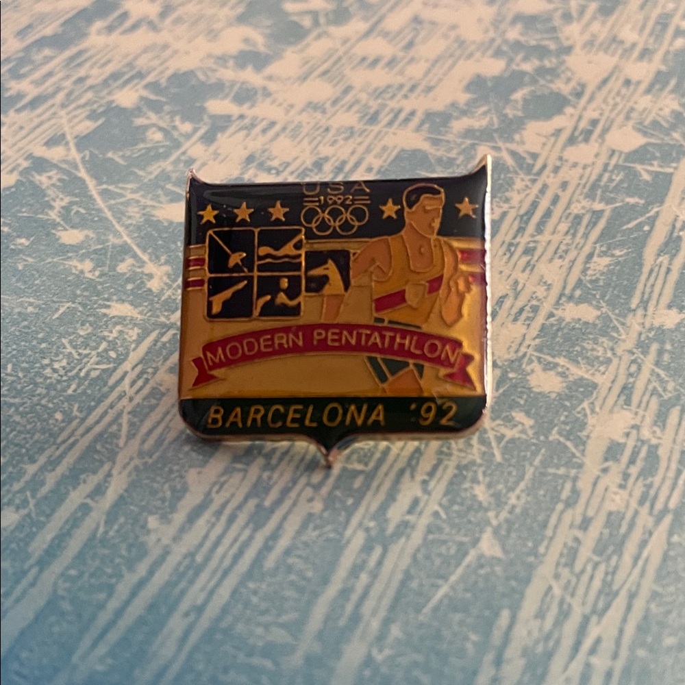 Vintage 1992 Modern Pentathlon at the Barcelona Olympics Pin